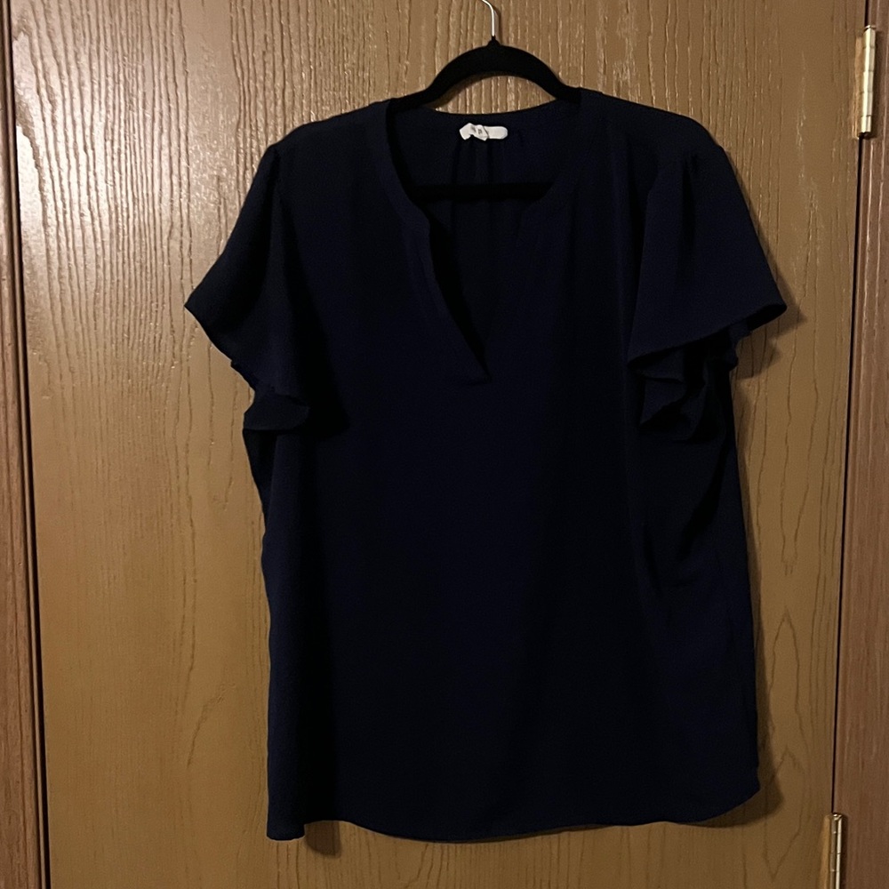 Elegant Navy Blue Women's Top